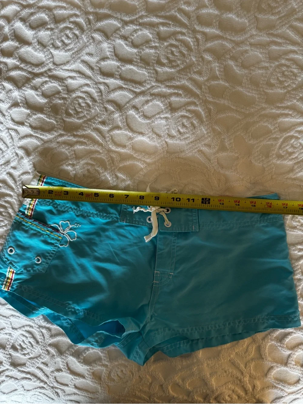 Y2K No Boundaries Ocean Beach Bum Board Shorts Juniors M 7/9 🌺🌈